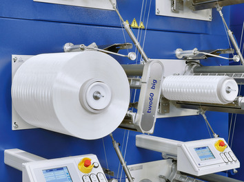 SAHM two60 big HPF - Präzisions-Kreuzspulmaschine Spulkopf einer SAHM Präzisions-Kreuzspulmaschine, Modell two60 big HPF